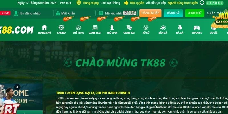 Giới thiệu chung về đại lý TK88